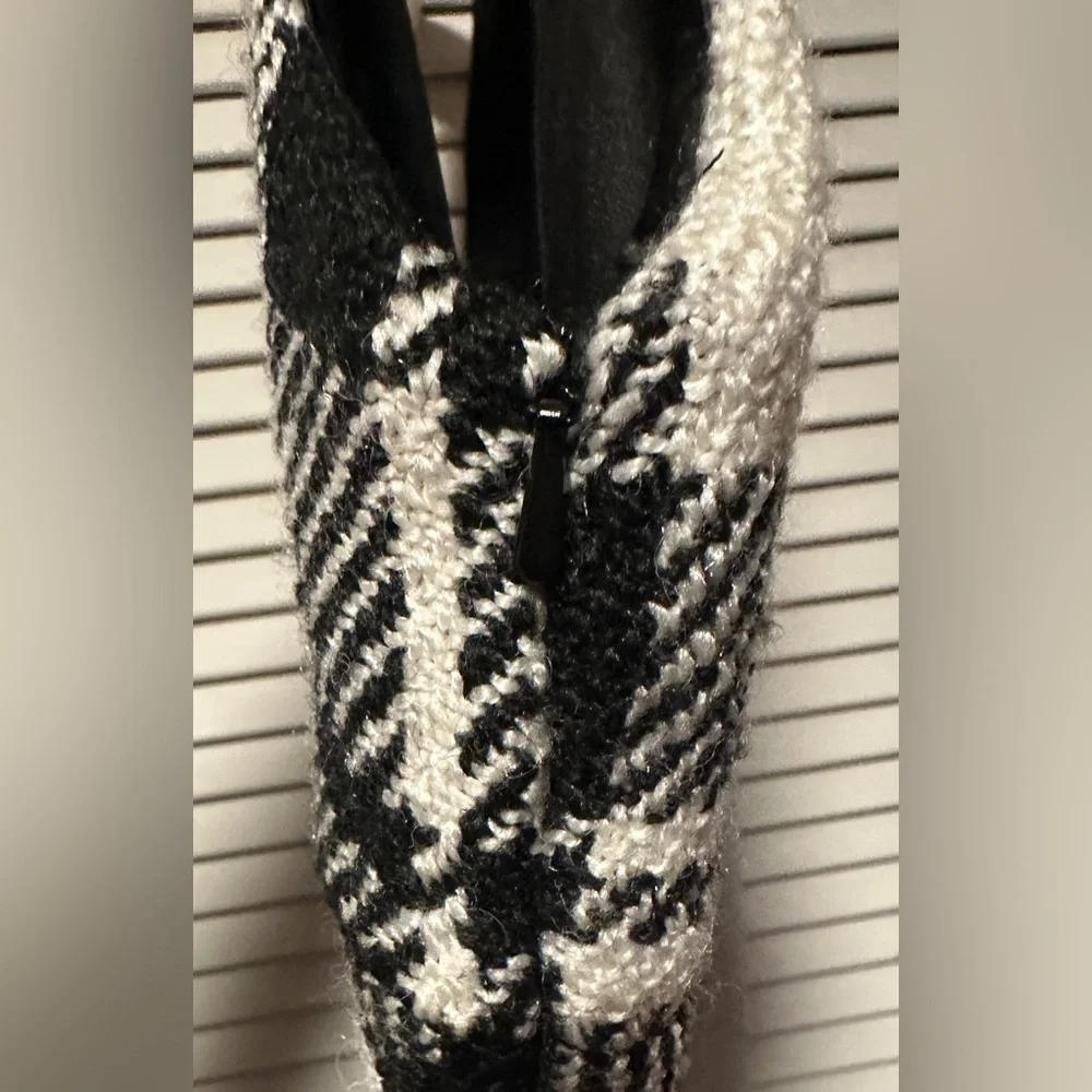 GapKids Gap Black & White Plaid Wool Tweed Sleeveless Dress Girl’s Medium